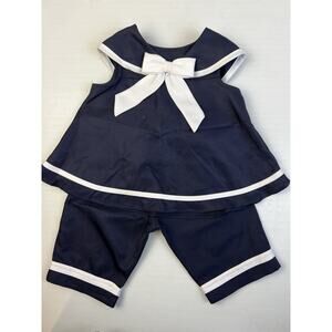 Rare Editions Sailer Outfit Girls 18 Mos Top and Pants Navy Nautical Casaul